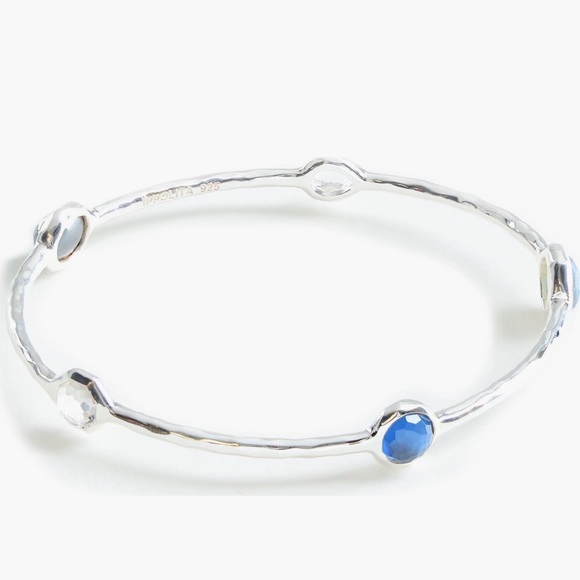 Ippolita Jewelry - Ippolita Wonderland 5 Stone Bangle Bracelet in Savoy Size 2 Blue